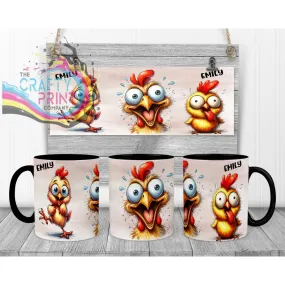 Chicken Funny Faces Mug