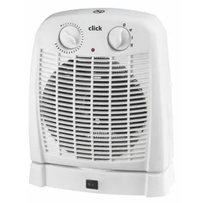 Click 2000W Oscillating Fan Heater - White / Overheat Protection