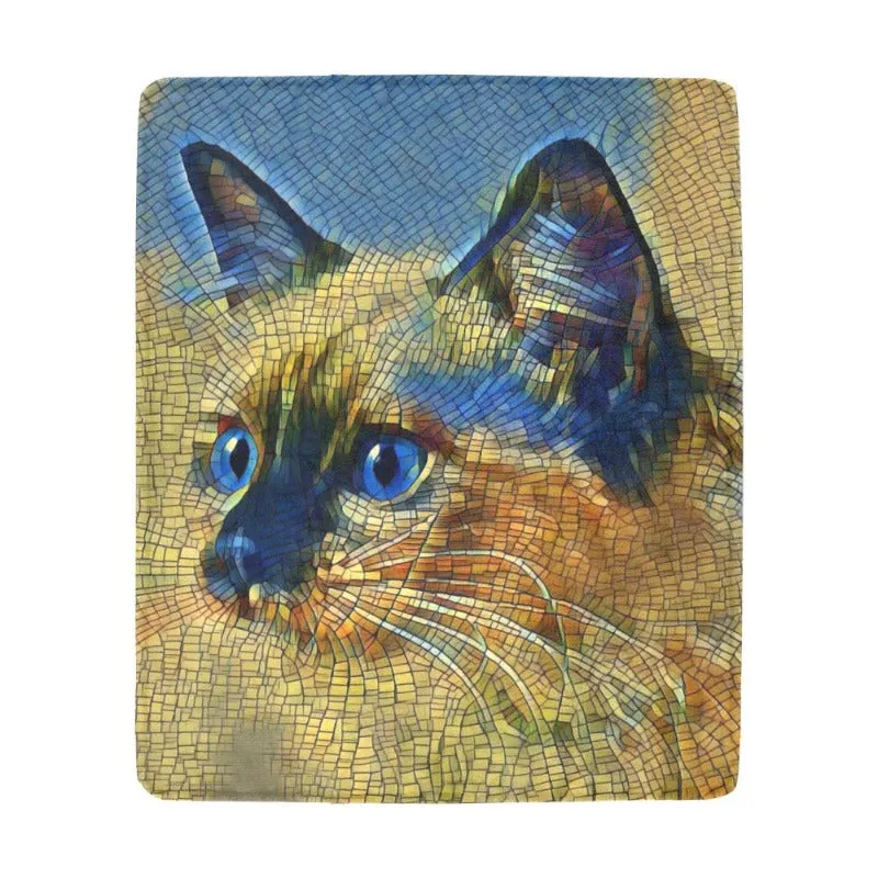 Colorful Cat Fleece Blanket