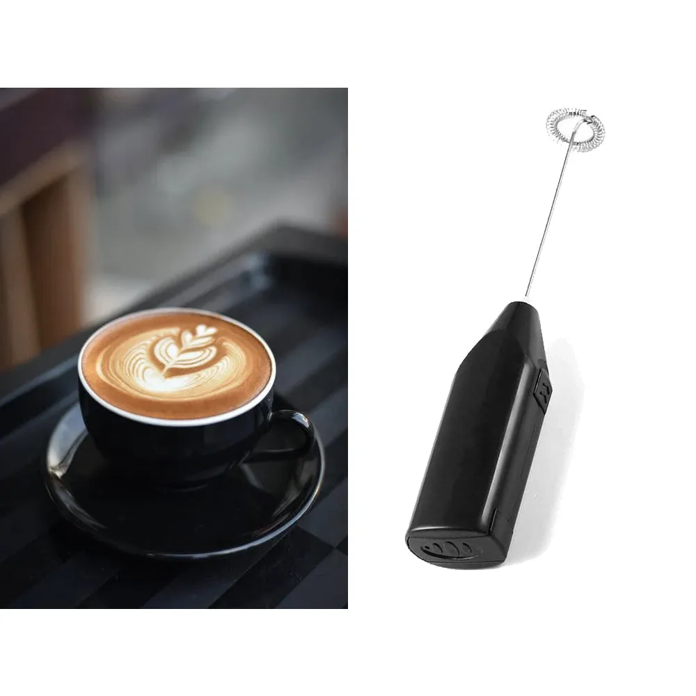 Cordless Electric Stirrer 2 pcs Set for Milk, Latte and Eggs