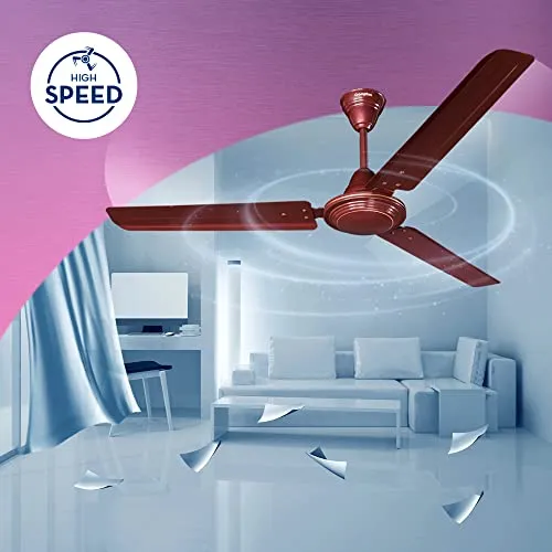 Crompton SUREBREEZE HILLBRIZ 1200 mm (48 inch) Ceiling Fan (Brown) Star rated energy efficient fans