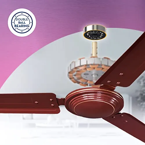 Crompton SUREBREEZE HILLBRIZ 1200 mm (48 inch) Ceiling Fan (Brown) Star rated energy efficient fans