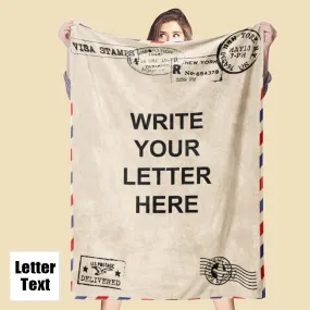 Custom Letter Blanket Personalized Text Blanket Message Blanket Gifts for Family