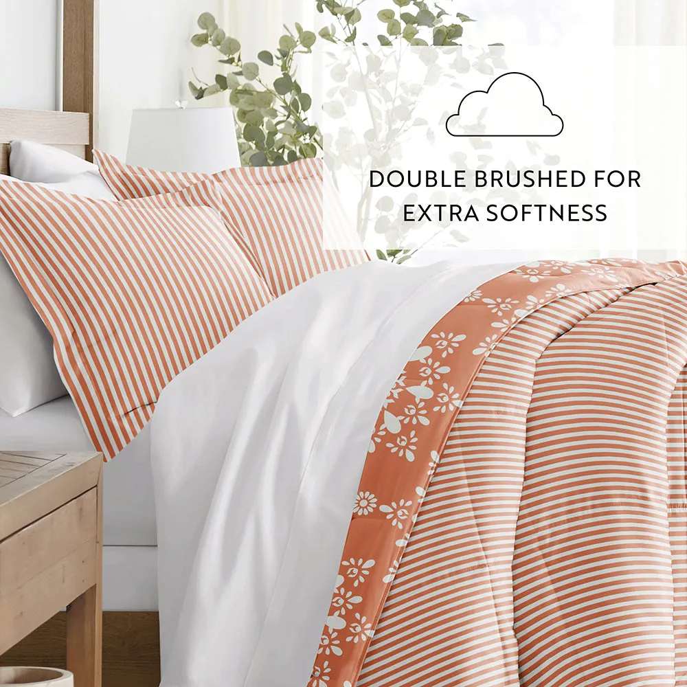 Daisy Medallion Reversible Down-Alternative Comforter Set