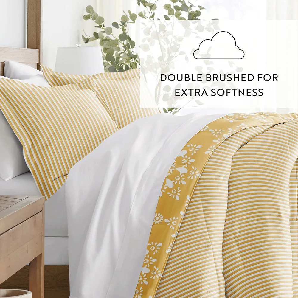 Daisy Medallion Reversible Down-Alternative Comforter Set