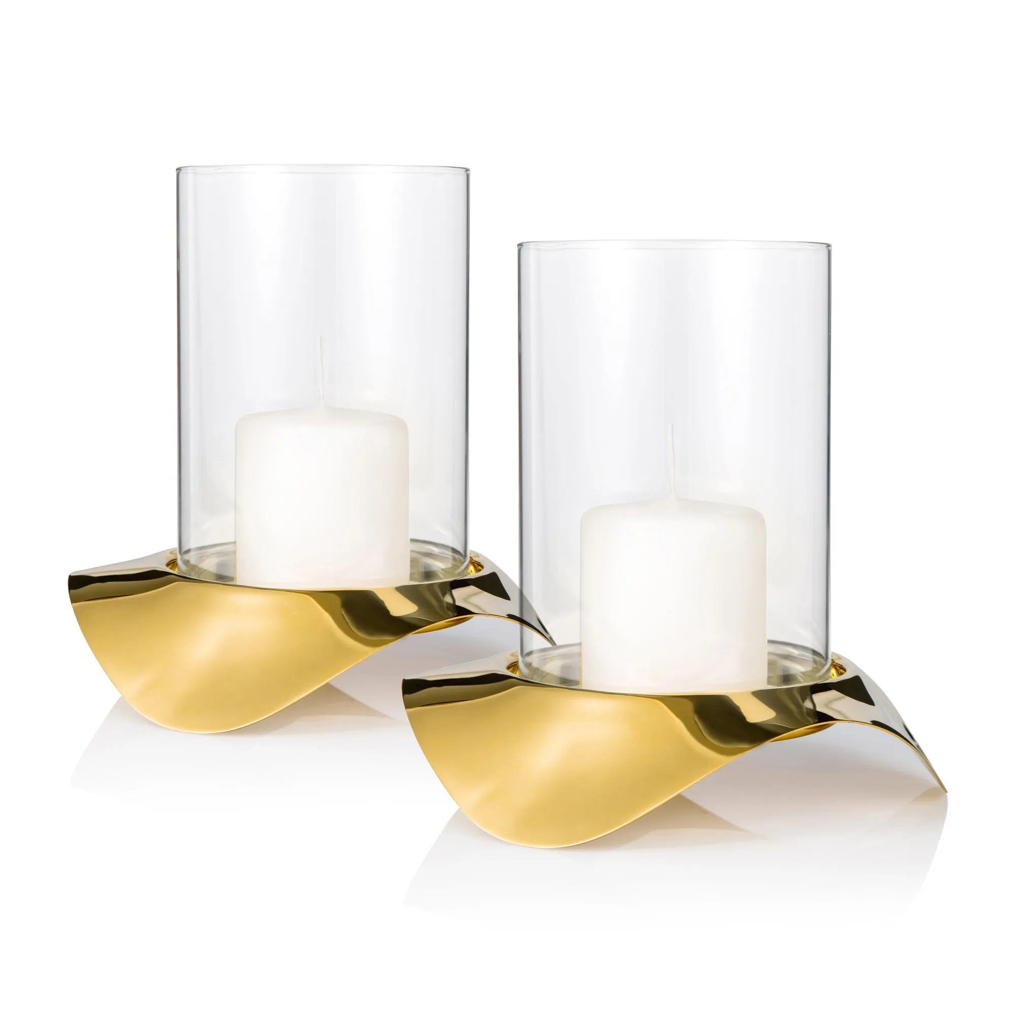 Drift Dawn Hurricane Lamp, Set of 2