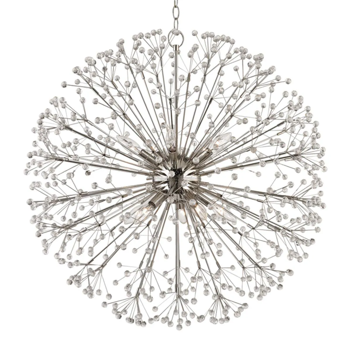 Dunkirk 10 lights Chandelier Polished Nickel finish