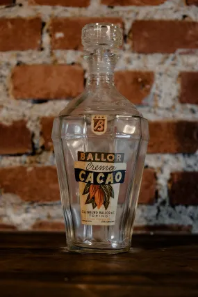 Early '900 Art Deco Crema Cacao Freund Ballor Glass Bottle Torino (Italy)