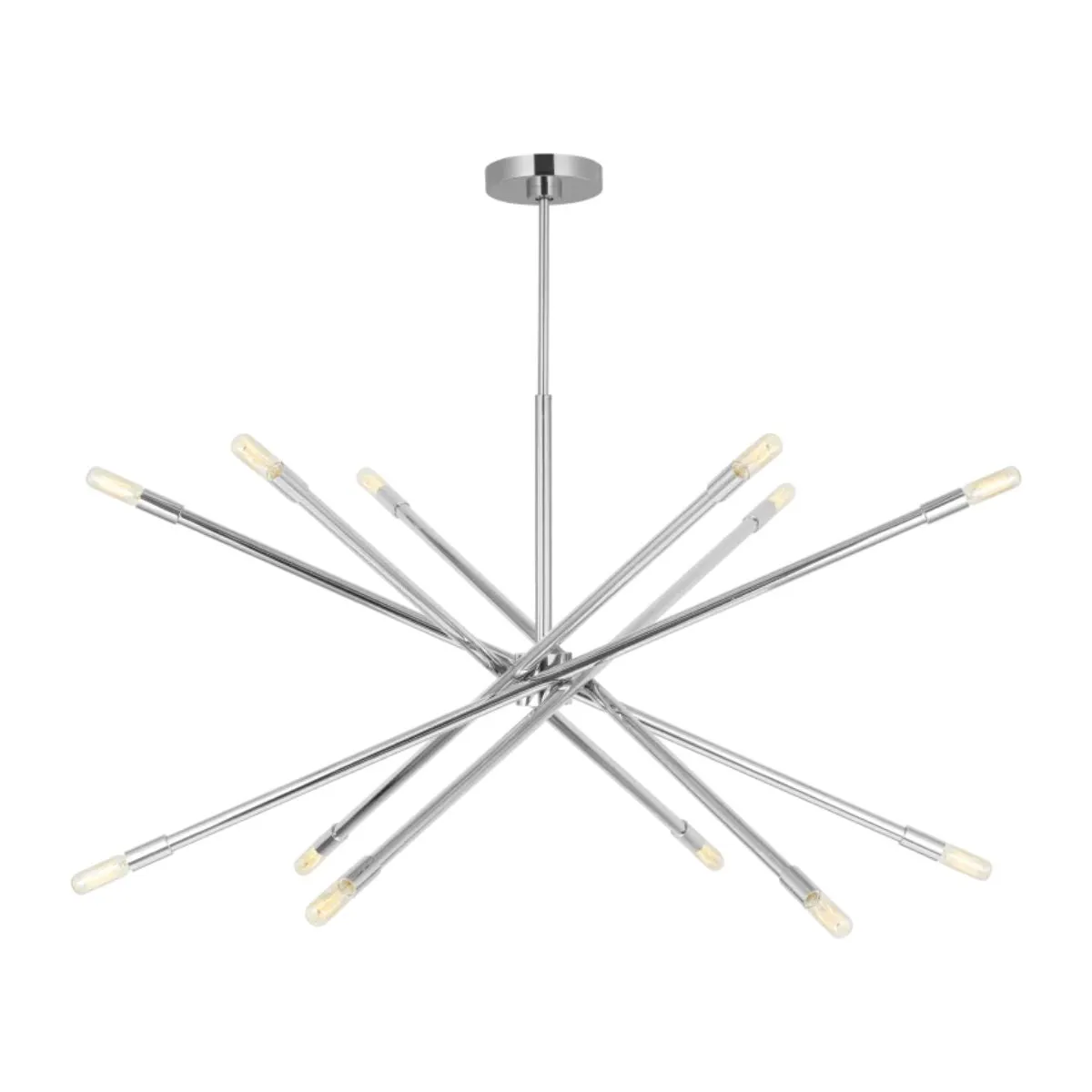 Eastyn 42 in. 12 lights Chandelier Polished Nickel finish