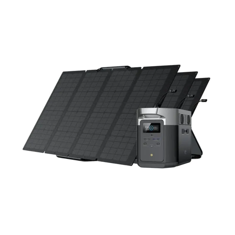 EcoFlow DELTA Max 1600   3 x 160W Solar Panels