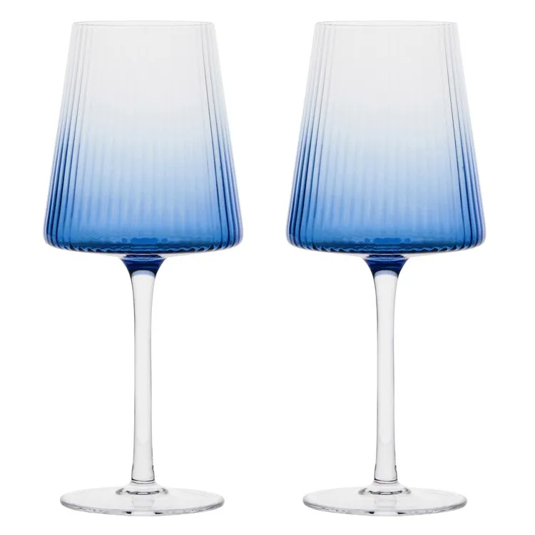 Empire Blue Wine Glasses Set of 2