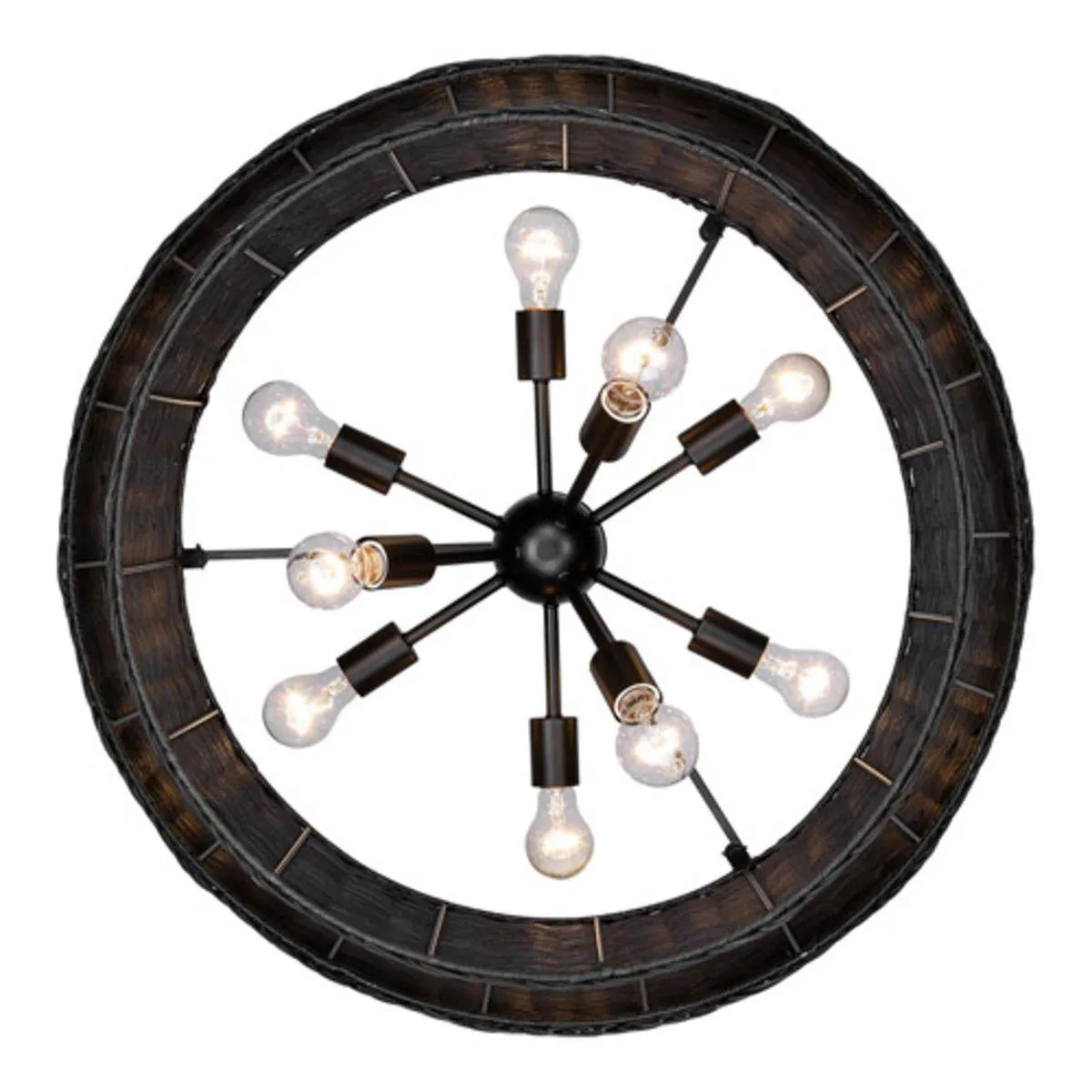 Erma 9 lights 28 in. Chandelier Matte Black finish