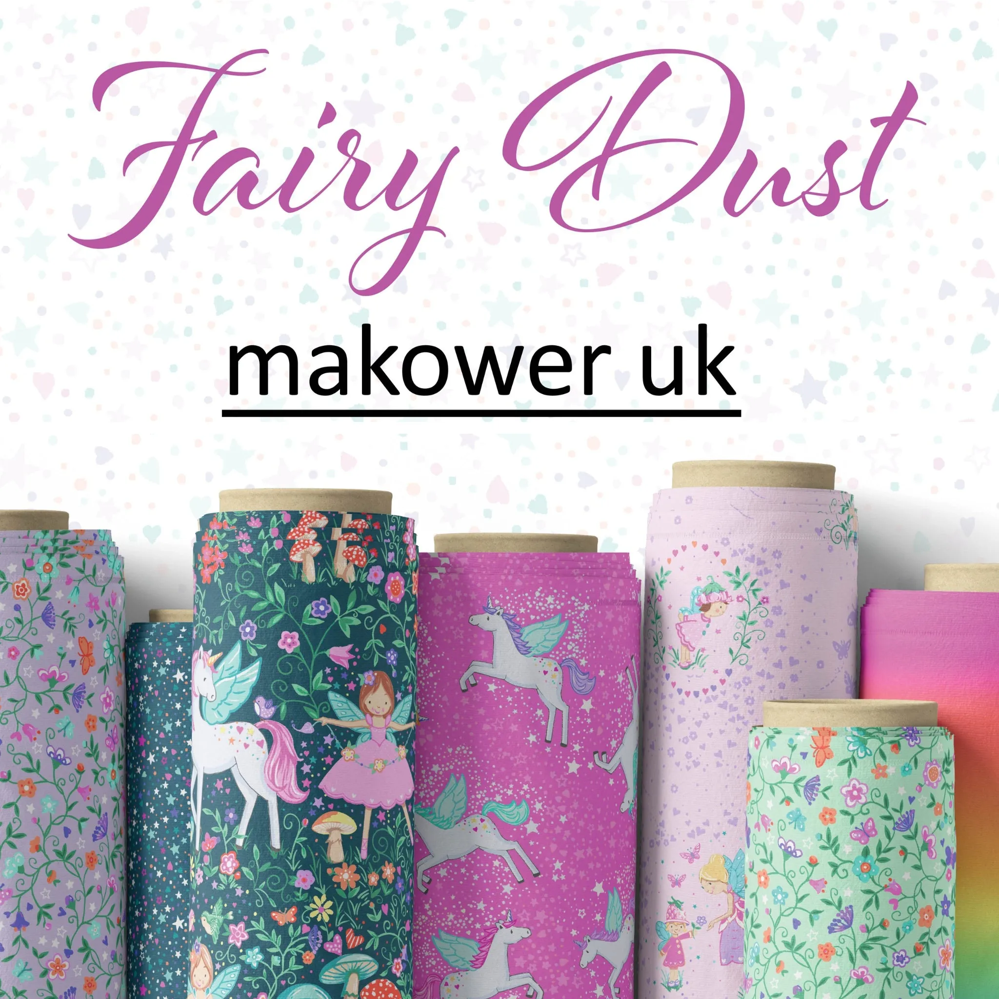 Fairy Dust | Pink Sparkle by Makower UK for Andover Fabrics | MU-053-P