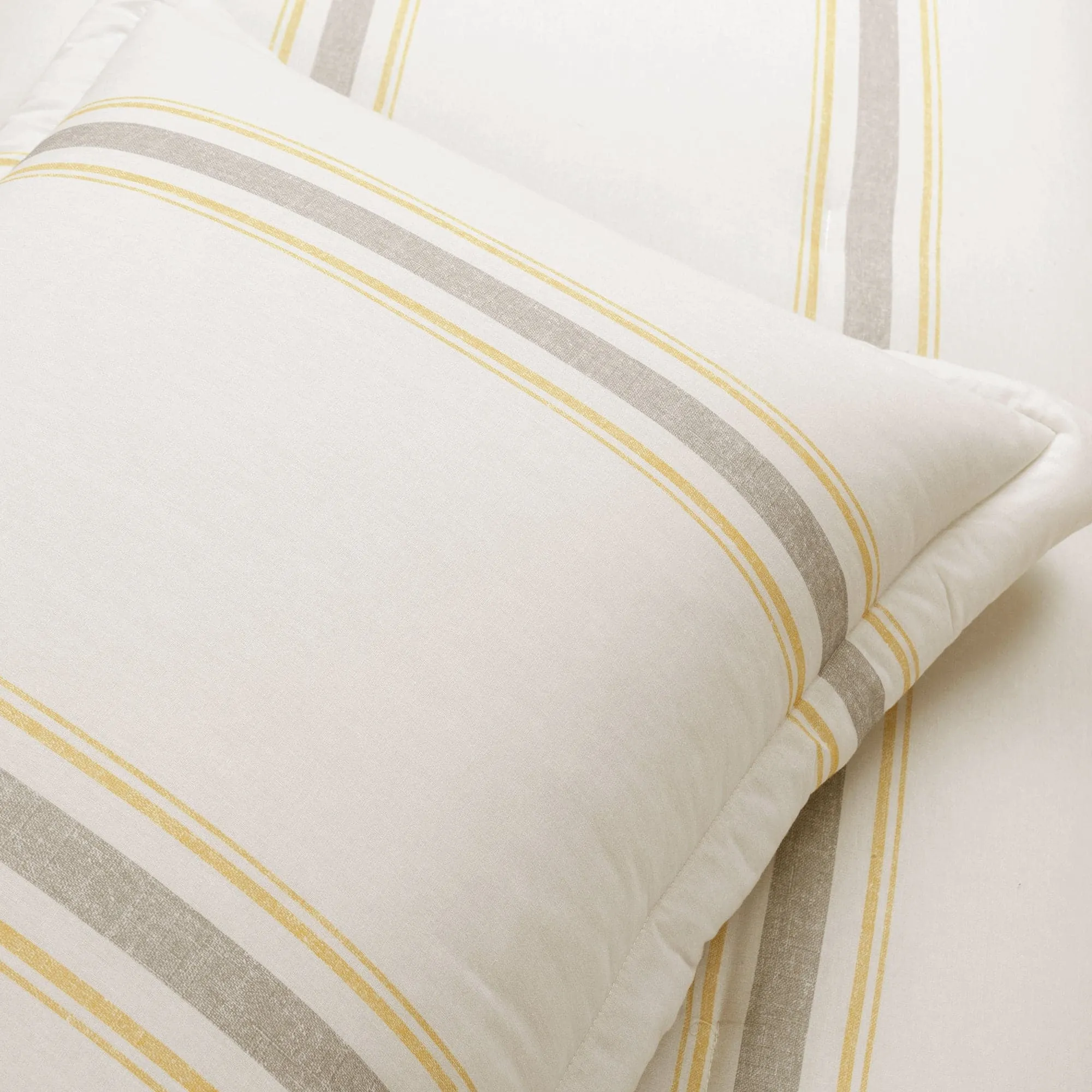 Farmhouse Stripe Reversible Comforter Set