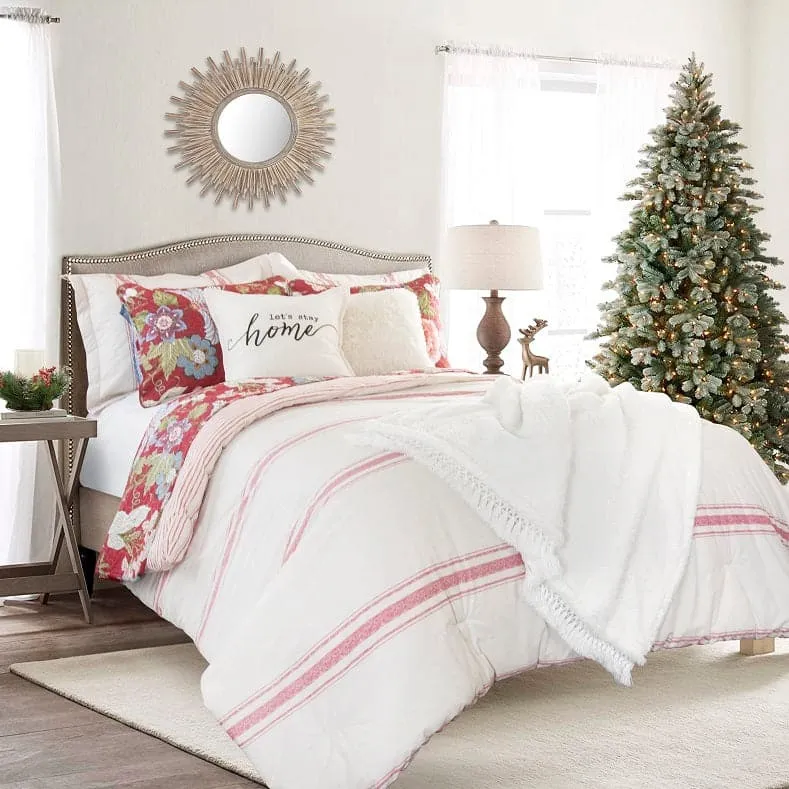 Farmhouse Stripe Reversible Comforter Set