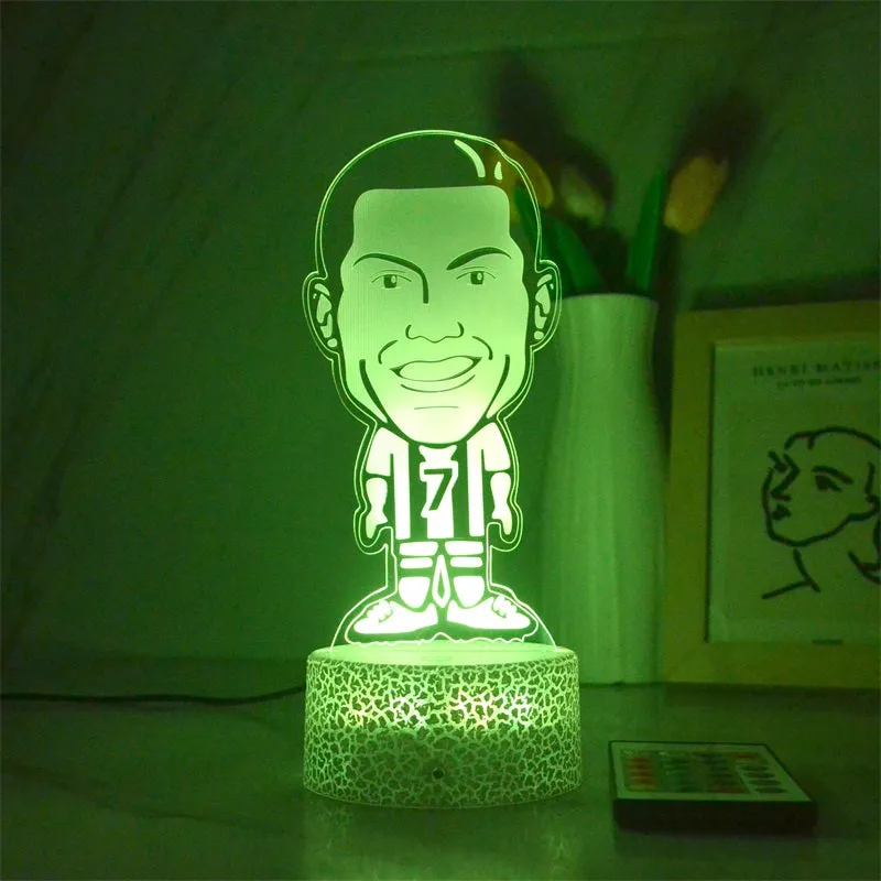 Football NO.7 Cristiano Ronaldo 3D lamp 1/3/7/16 colors available for Football Fans