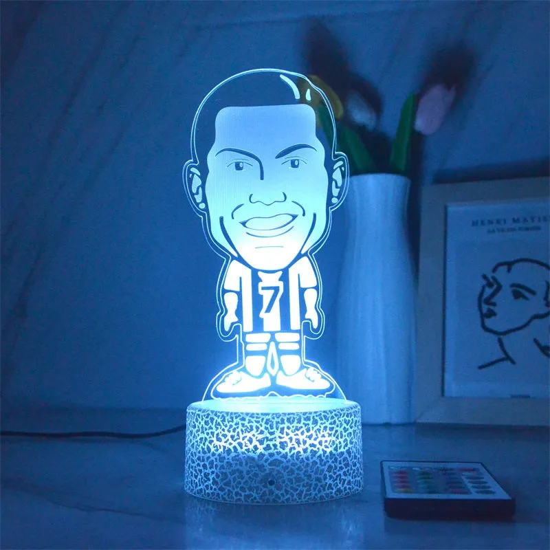 Football NO.7 Cristiano Ronaldo 3D lamp 1/3/7/16 colors available for Football Fans