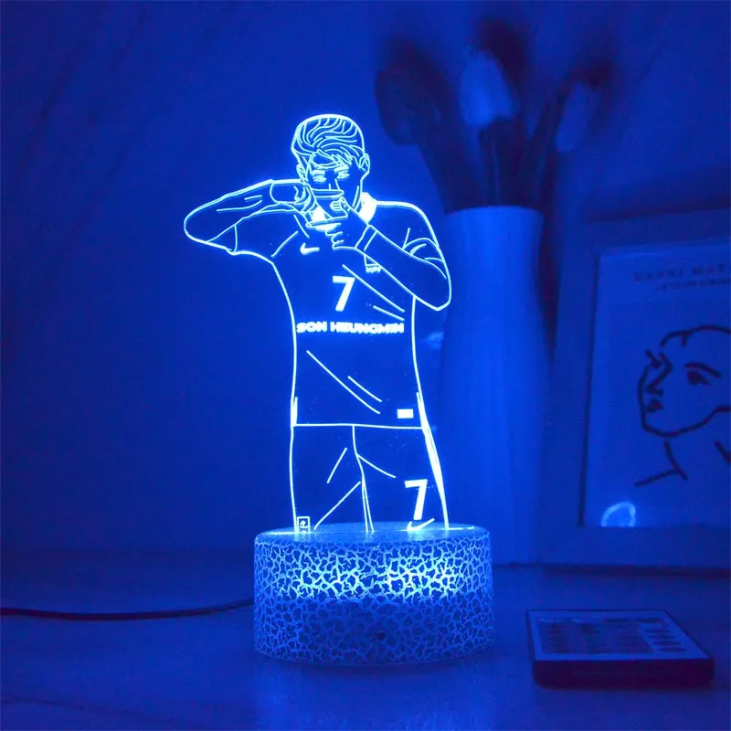 Football NO.7 Son Heung-Min 3D lamp 1/3/7/16 colors available for Football Fans