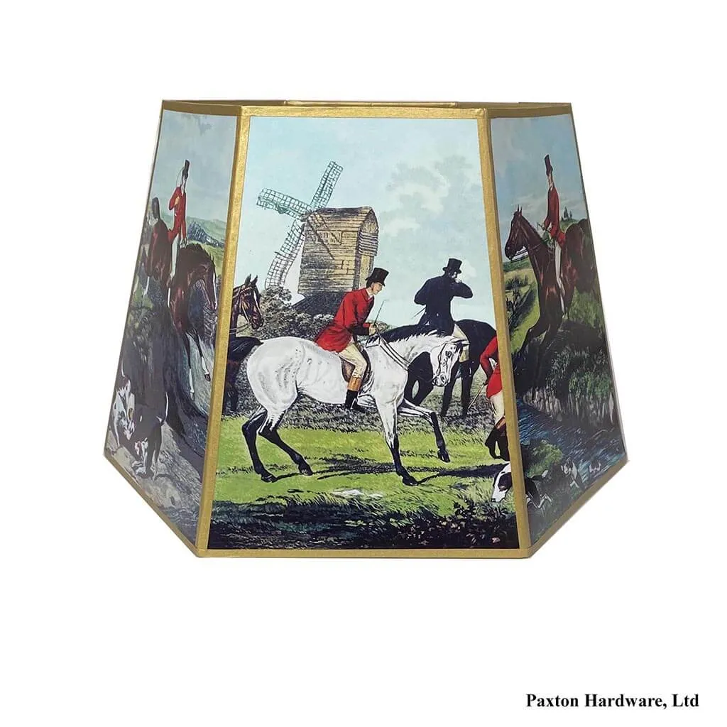 Fox Hunt Lamp Shades, 12 inch