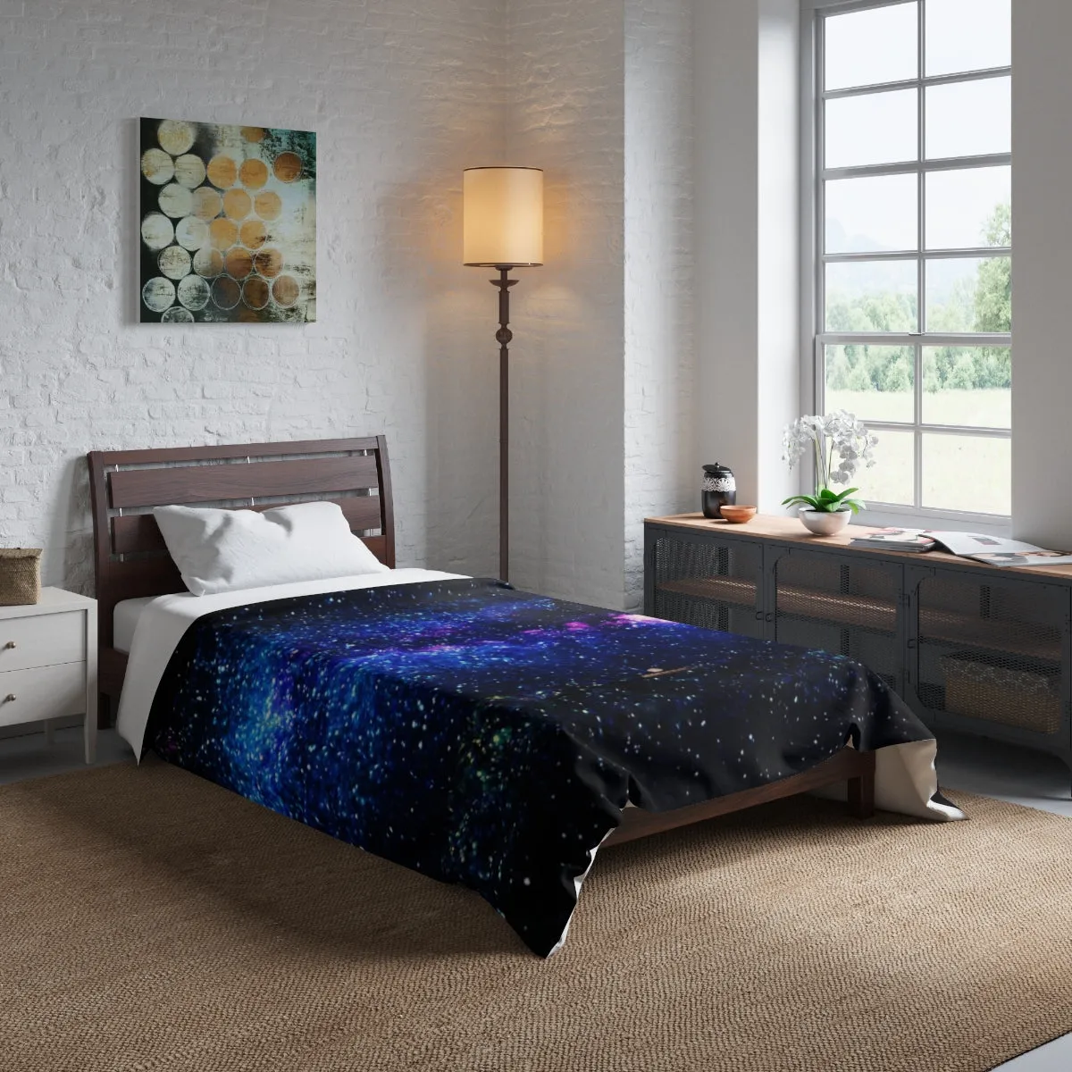 Galaxy Print Comforter, Luxury Best Comforter For King/Queen/Full/Twin-Printed in USA