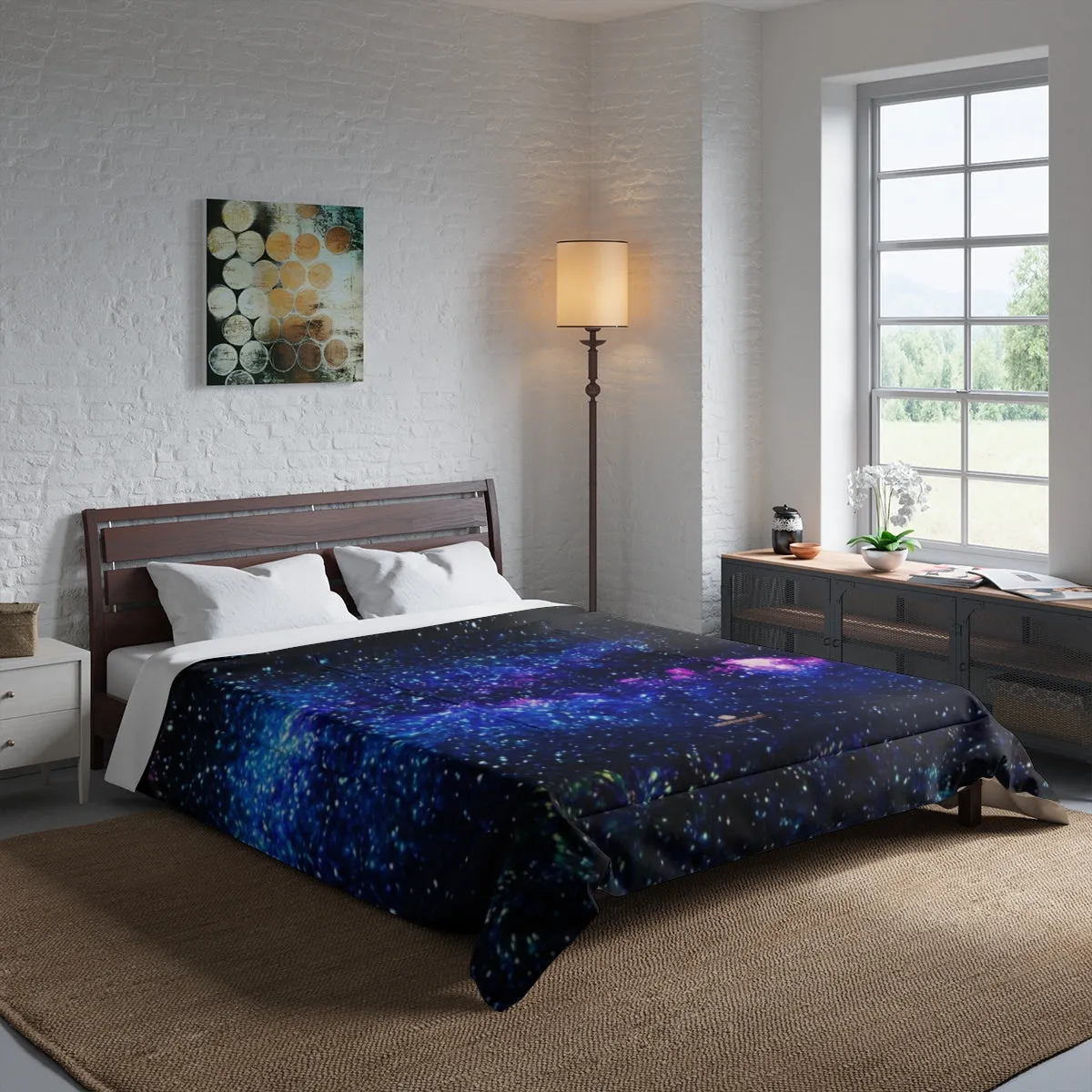 Galaxy Print Comforter, Luxury Best Comforter For King/Queen/Full/Twin-Printed in USA