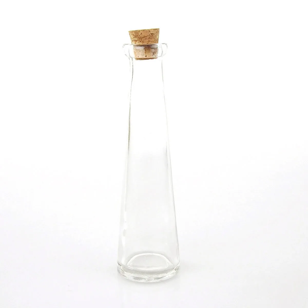 Glass Jar Favors Corked Bottle, 7-inch, Round