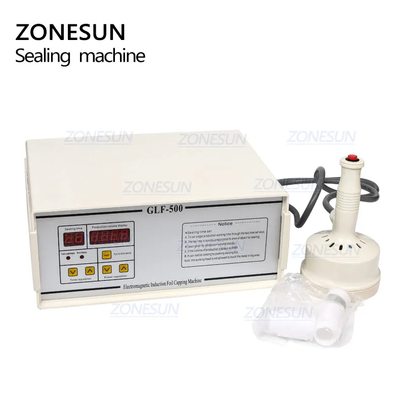 GLF-500 220V Electromagnetic Induction Sealing Machine  For Plastic Round Small Bottles Caps Packaging Machine