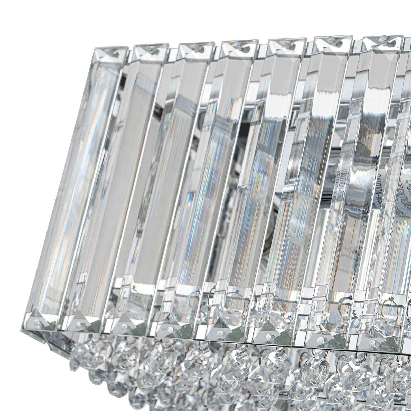 Glowlings 10-Light 39"Wide Modern Large Rectangle Linear Crystal Chandelier