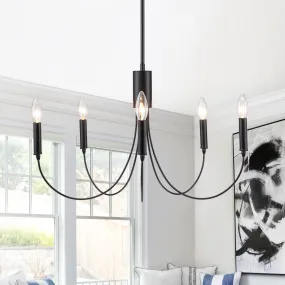 Glowlings 5-Light Classic Dimmable Candle Style Chandelier for Dining Room