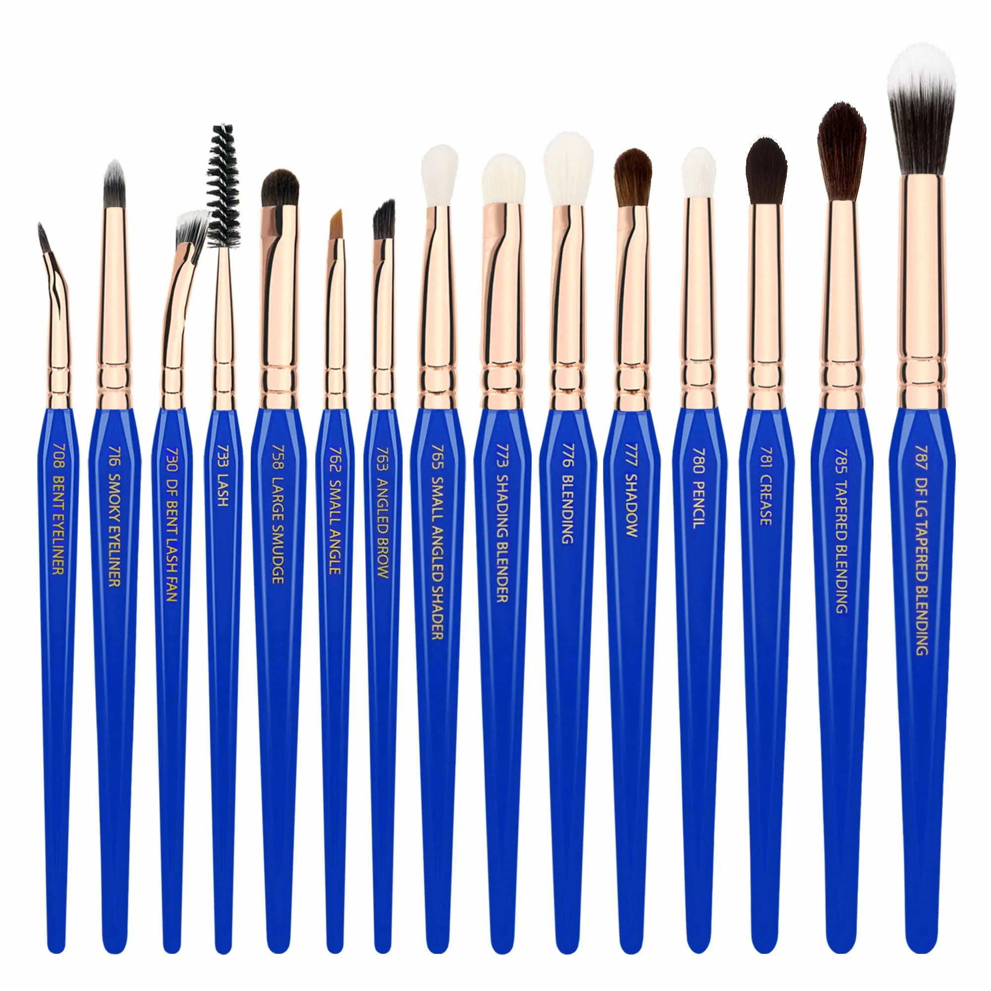 Golden Triangle Eyes Only Complete 15pc. Brush Set with Pouch