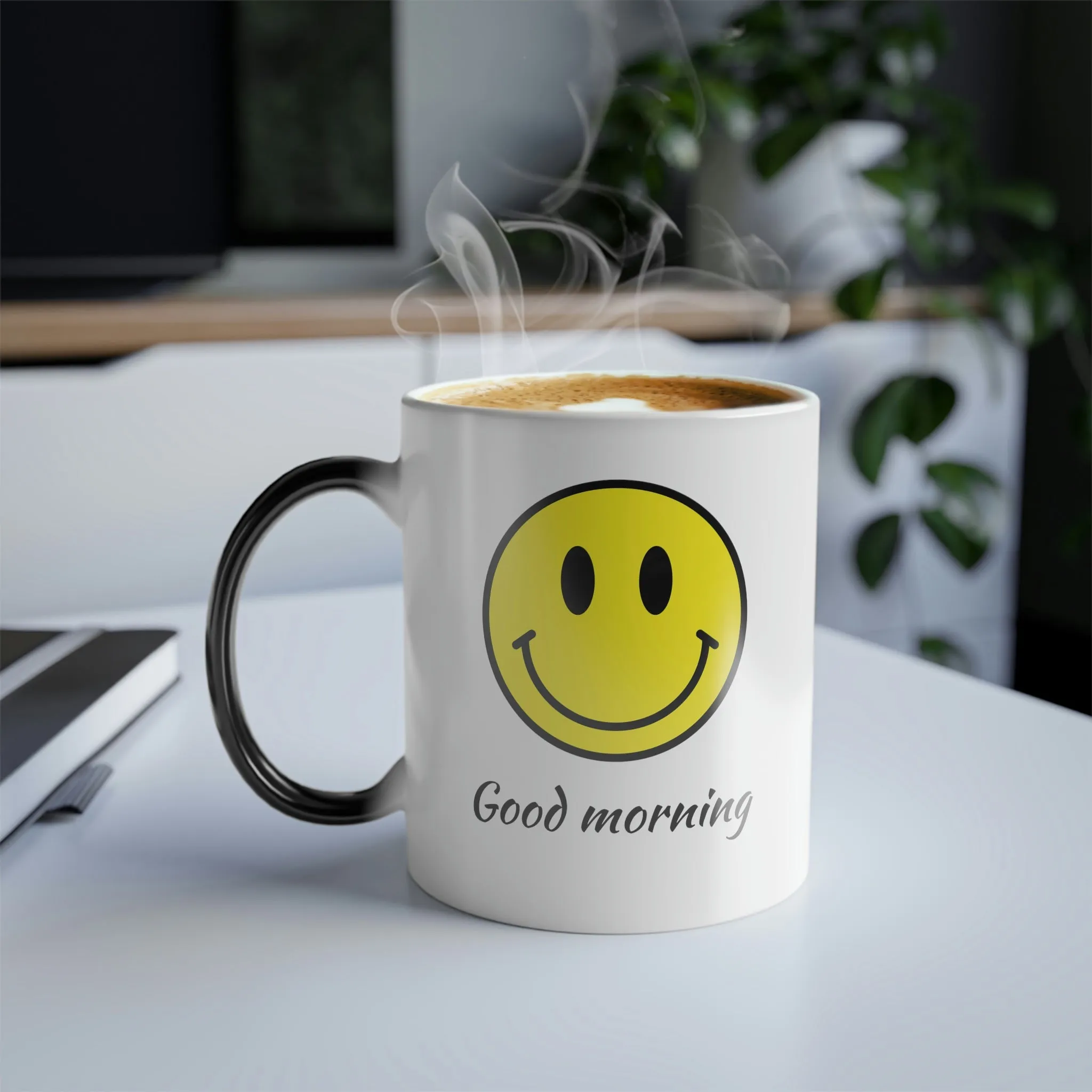 Good morning Smiley/Grim Reaper 11oz Color Morphing Mug