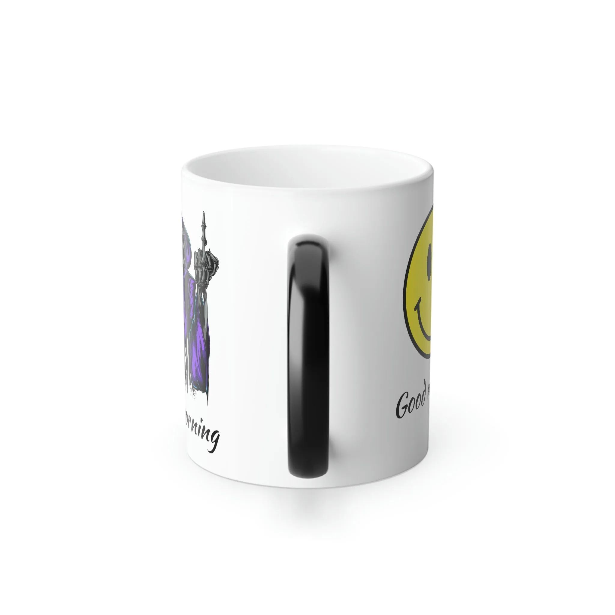 Good morning Smiley/Grim Reaper 11oz Color Morphing Mug