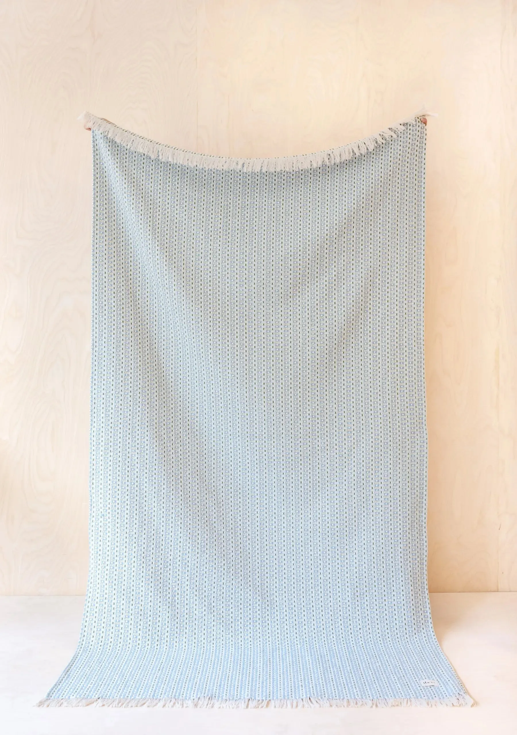 Green Geometric Cotton Throw