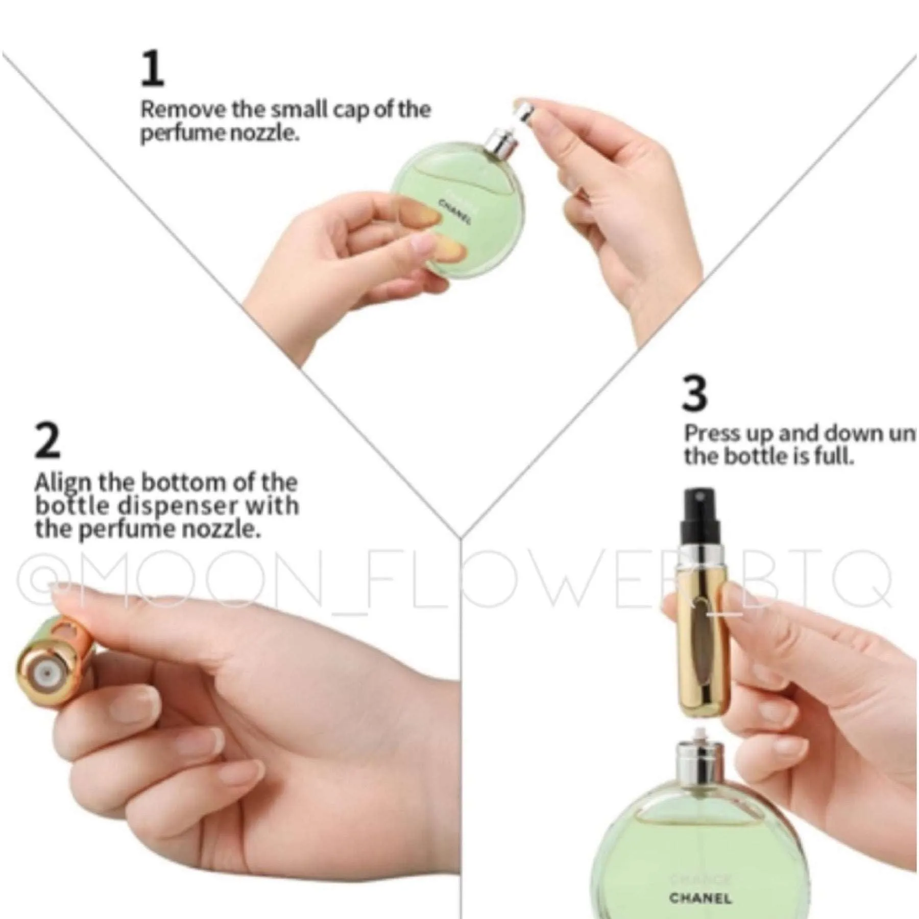 Green Refillable Perfume Spray Atomizer