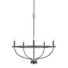 GREYSON 5 LIGHT CHANDELIER, BRONZE