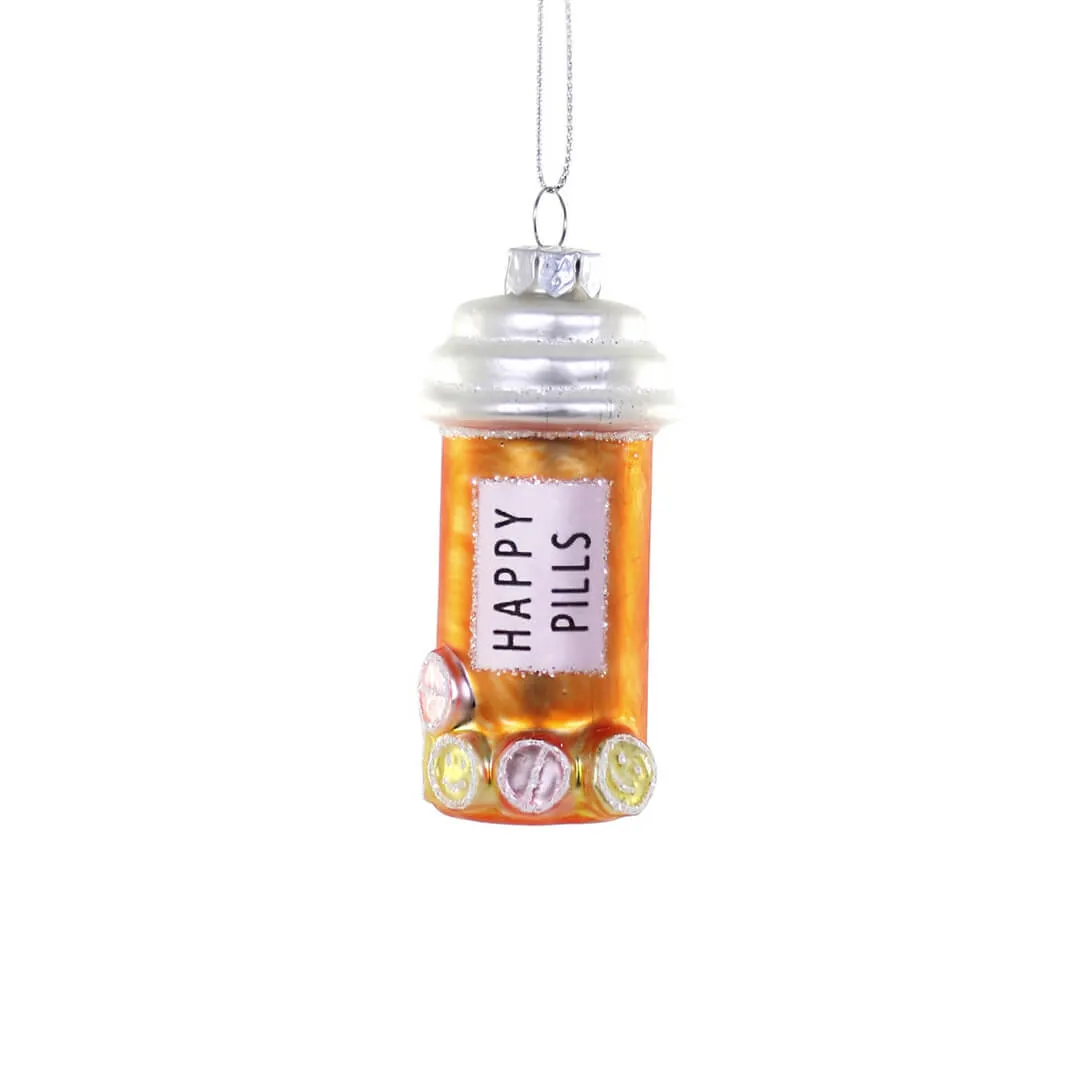 Happy Pills Ornament 3"