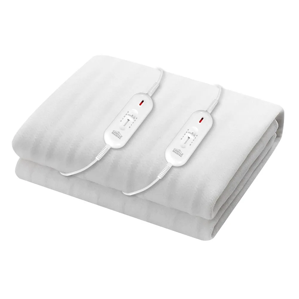 Heated Electric Blanket Washable Fully Fitted Polyester Underlay Pad Double