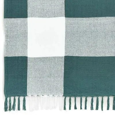 Highland 80289BSW Blue Spruce/White Throw Blanket