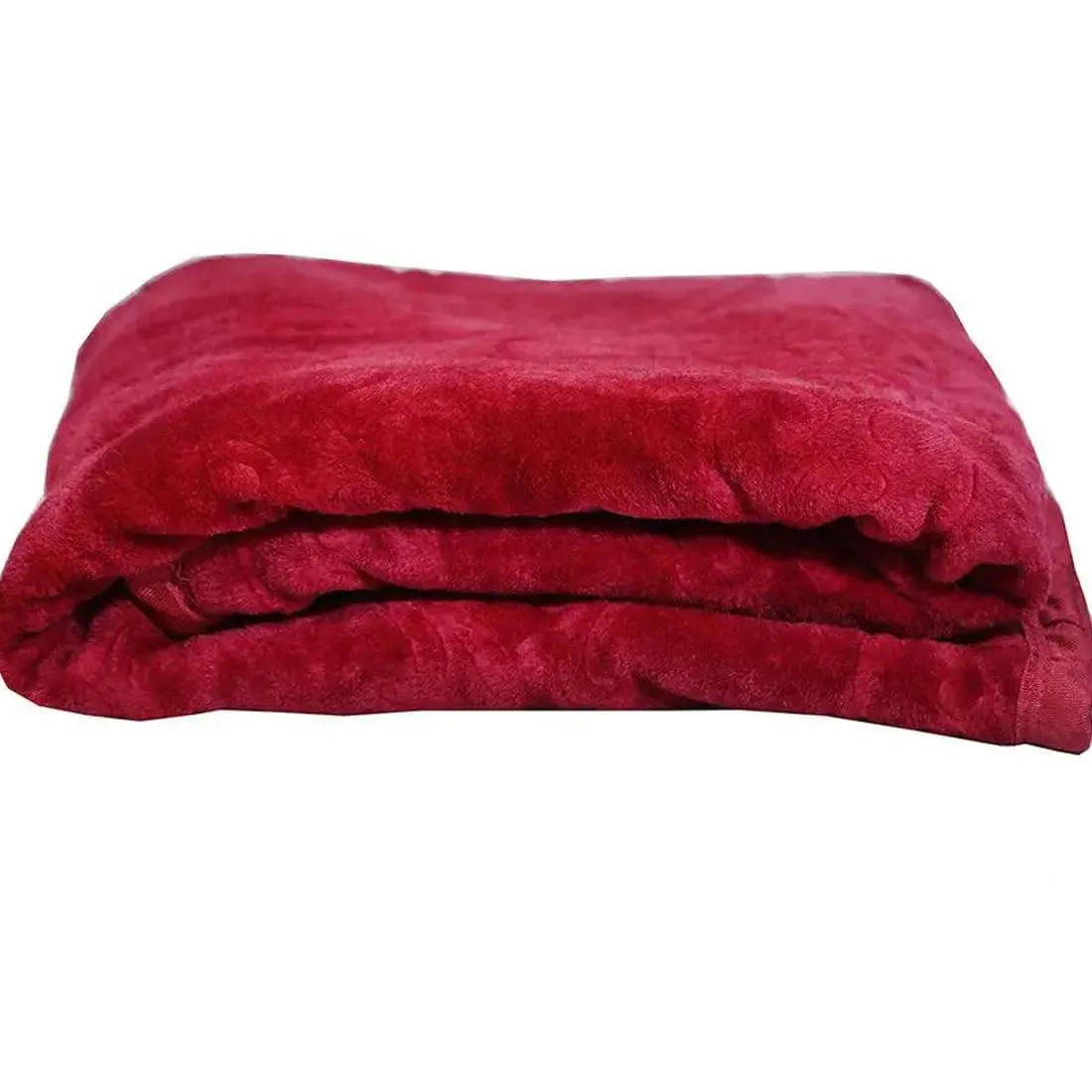 Infinity Club Blanket Mink Blanket for Heavy Winter Ac Solid Double Bed Single Bed Blanket Super Soft Light Winter Blanket (Maroon, Double)