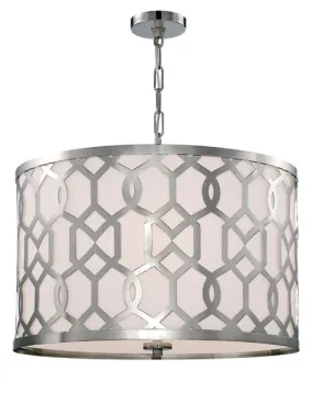 JENNINGS 5 LIGHT CHANDELIER, POLISHED NICKEL