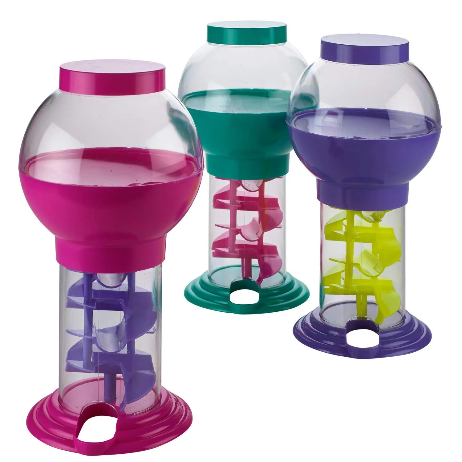 Kicko Twirling Gumball Machines - 3 Pack - 9.75 Inch - Galaxy Candy Dispenser