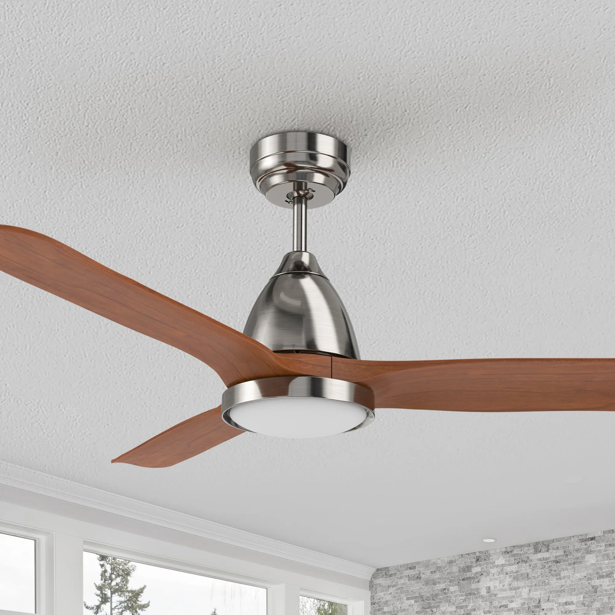 Koa Outdoor/Indoor Smart Ceiling Fan with LED Light and Remote 52”