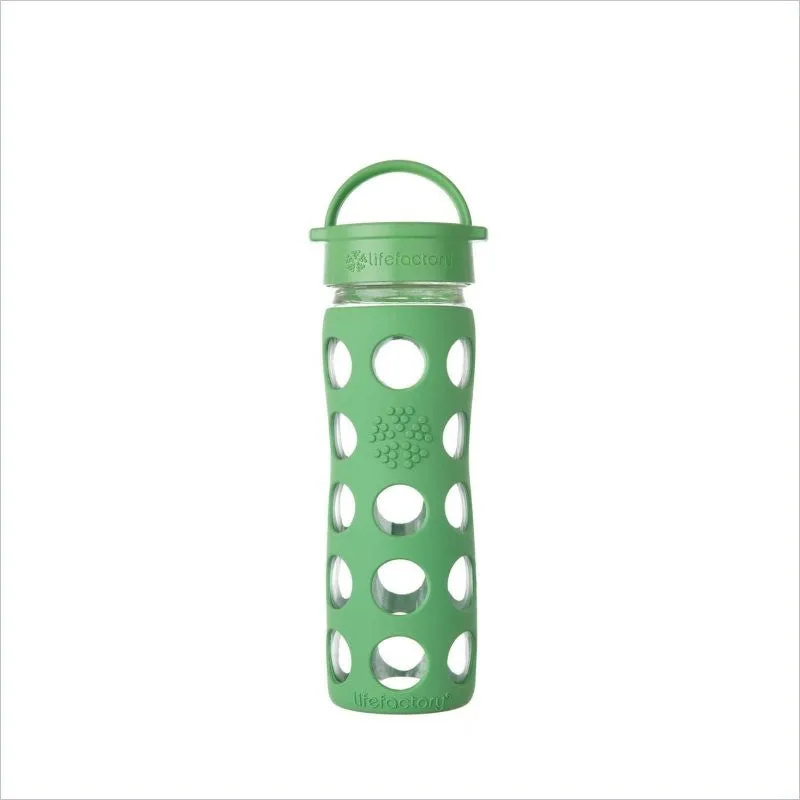 Lifefactory 16oz Classic Cap Glass Bottle in Grass Green