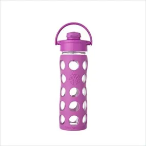 Lifefactory 16oz Flip Cap Glass Bottle in Huckleberry