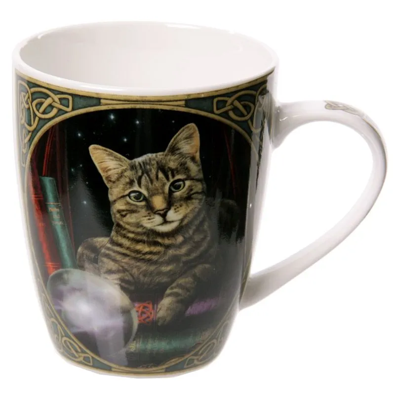 Lisa Parker Fortune Teller Cat Porcelain Mug