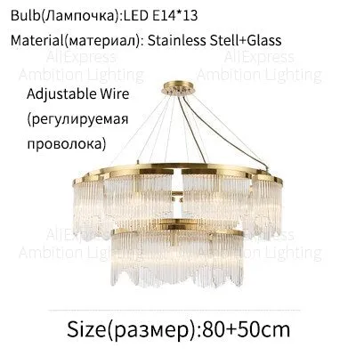 Lustrous Allure: Stainless Steel Crystal LED Chandeliers for Luxurious Spaces