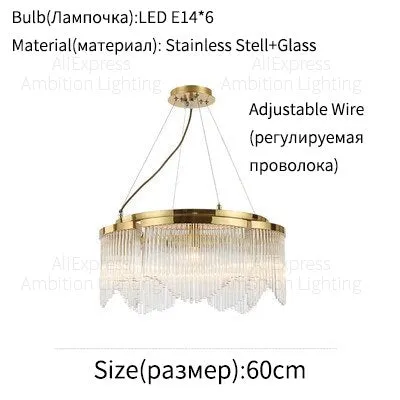 Lustrous Allure: Stainless Steel Crystal LED Chandeliers for Luxurious Spaces