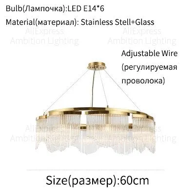 Lustrous Allure: Stainless Steel Crystal LED Chandeliers for Luxurious Spaces