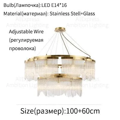 Lustrous Allure: Stainless Steel Crystal LED Chandeliers for Luxurious Spaces