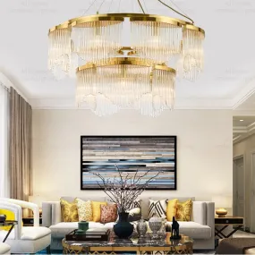 Lustrous Allure: Stainless Steel Crystal LED Chandeliers for Luxurious Spaces